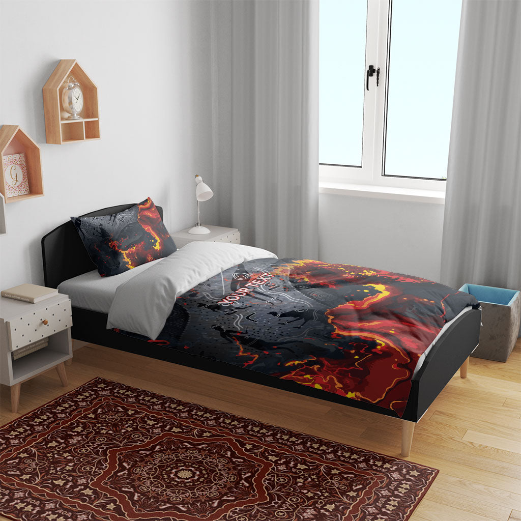 Australia Bushfire Aboriginal Personalised Bedding Set Fire Dreaming Healing Country