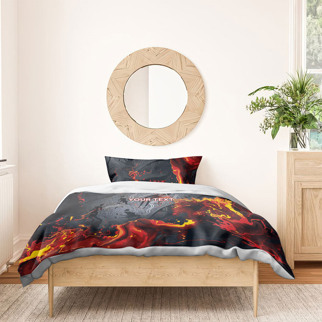 Australia Bushfire Aboriginal Personalised Bedding Set Fire Dreaming Healing Country