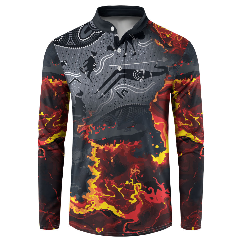 Australia Bushfire Aboriginal Personalised Button Sweatshirt Fire Dreaming Healing Country