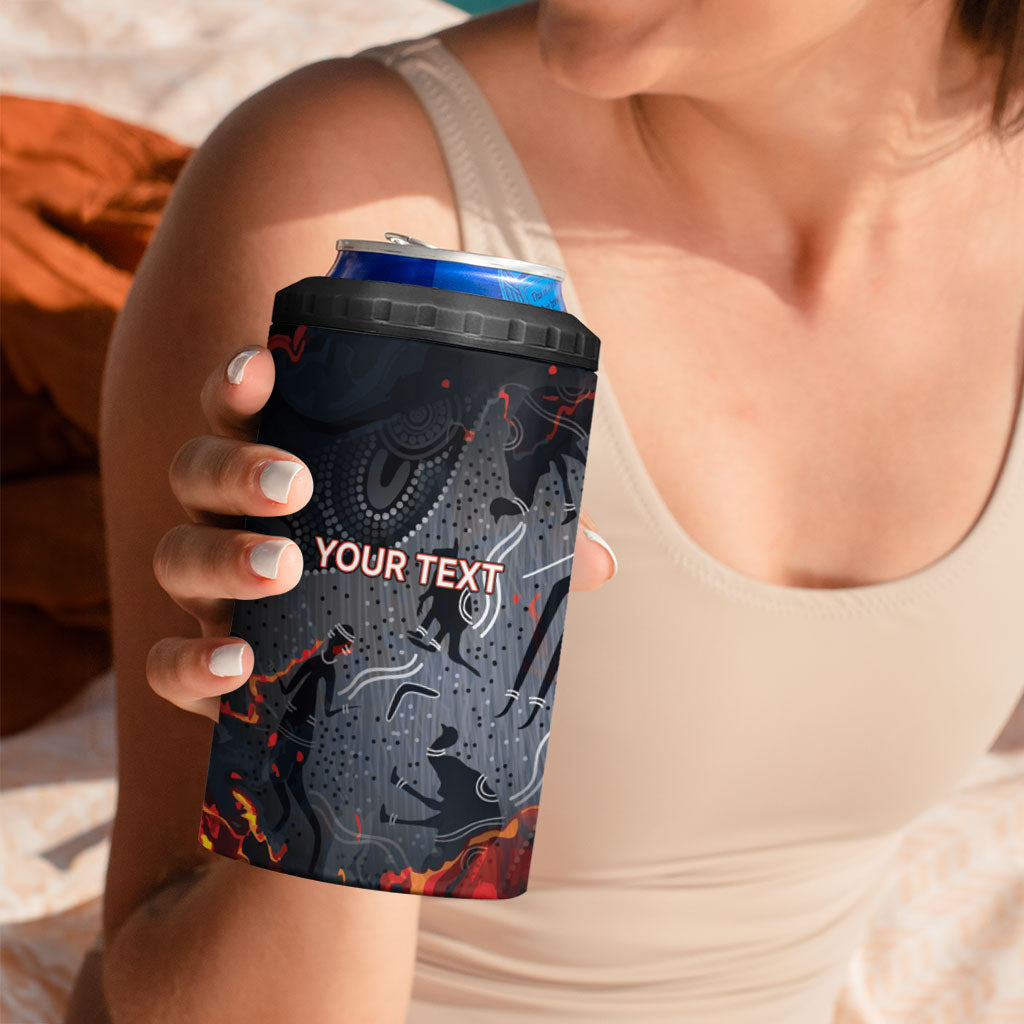 Australia Bushfire Aboriginal Personalised 4 in 1 Can Cooler Tumbler Fire Dreaming Healing Country