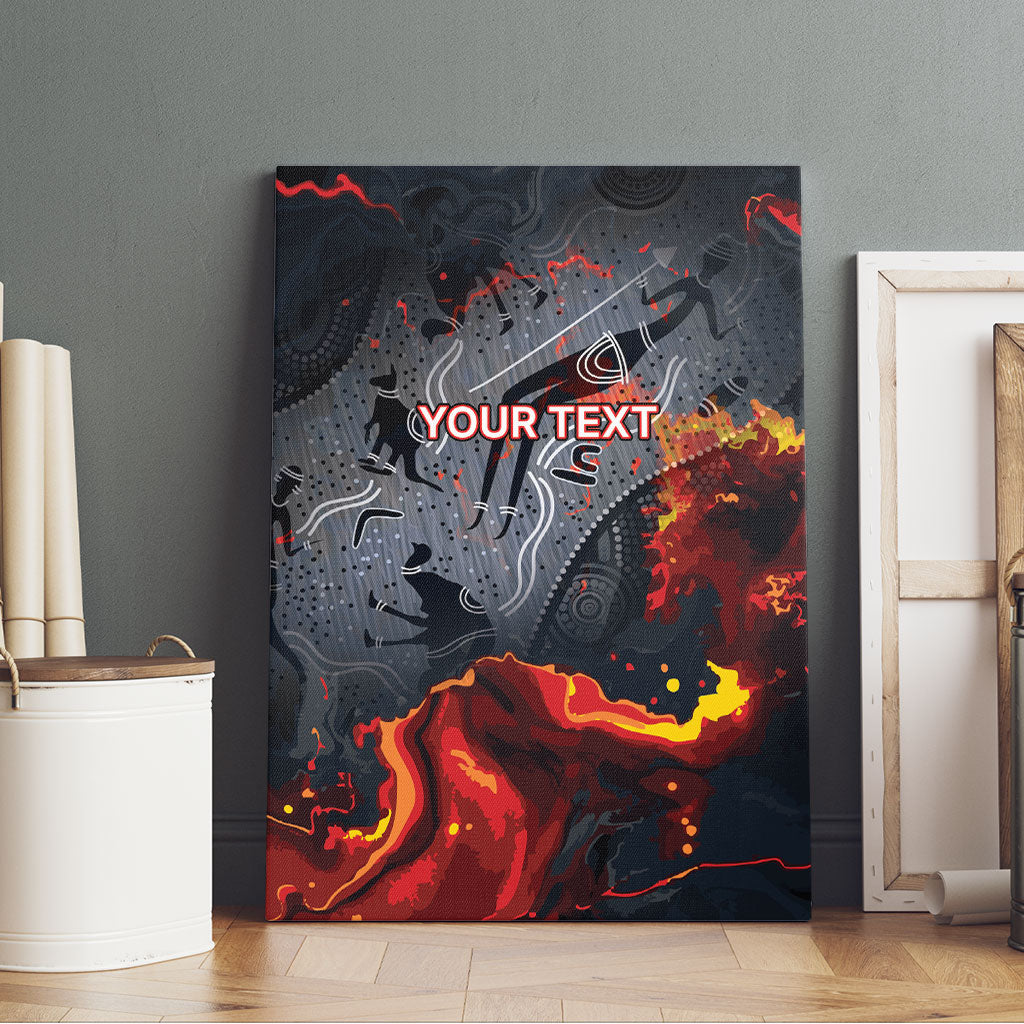 Australia Bushfire Aboriginal Personalised Canvas Wall Art Fire Dreaming Healing Country