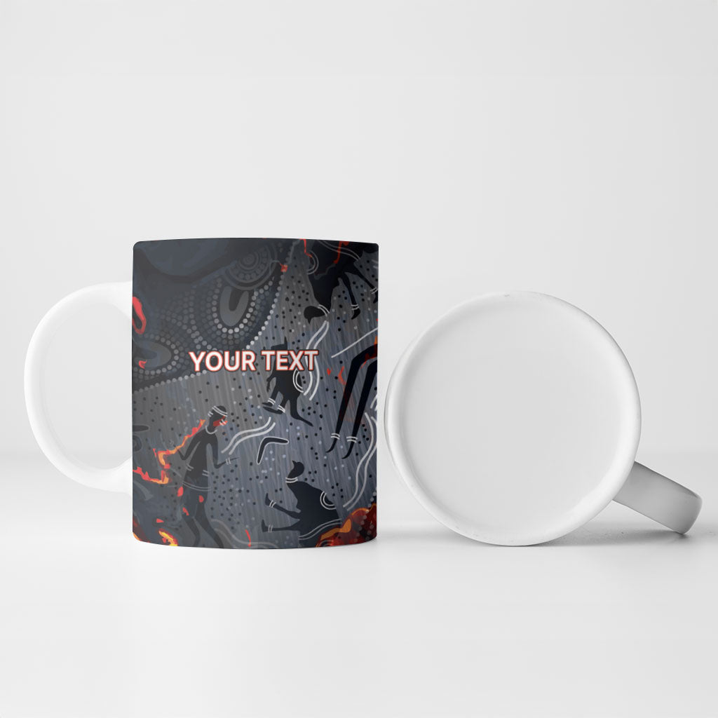 Australia Bushfire Aboriginal Personalised Ceramic Mug Fire Dreaming Healing Country