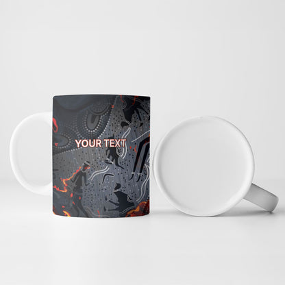 Australia Bushfire Aboriginal Personalised Ceramic Mug Fire Dreaming Healing Country