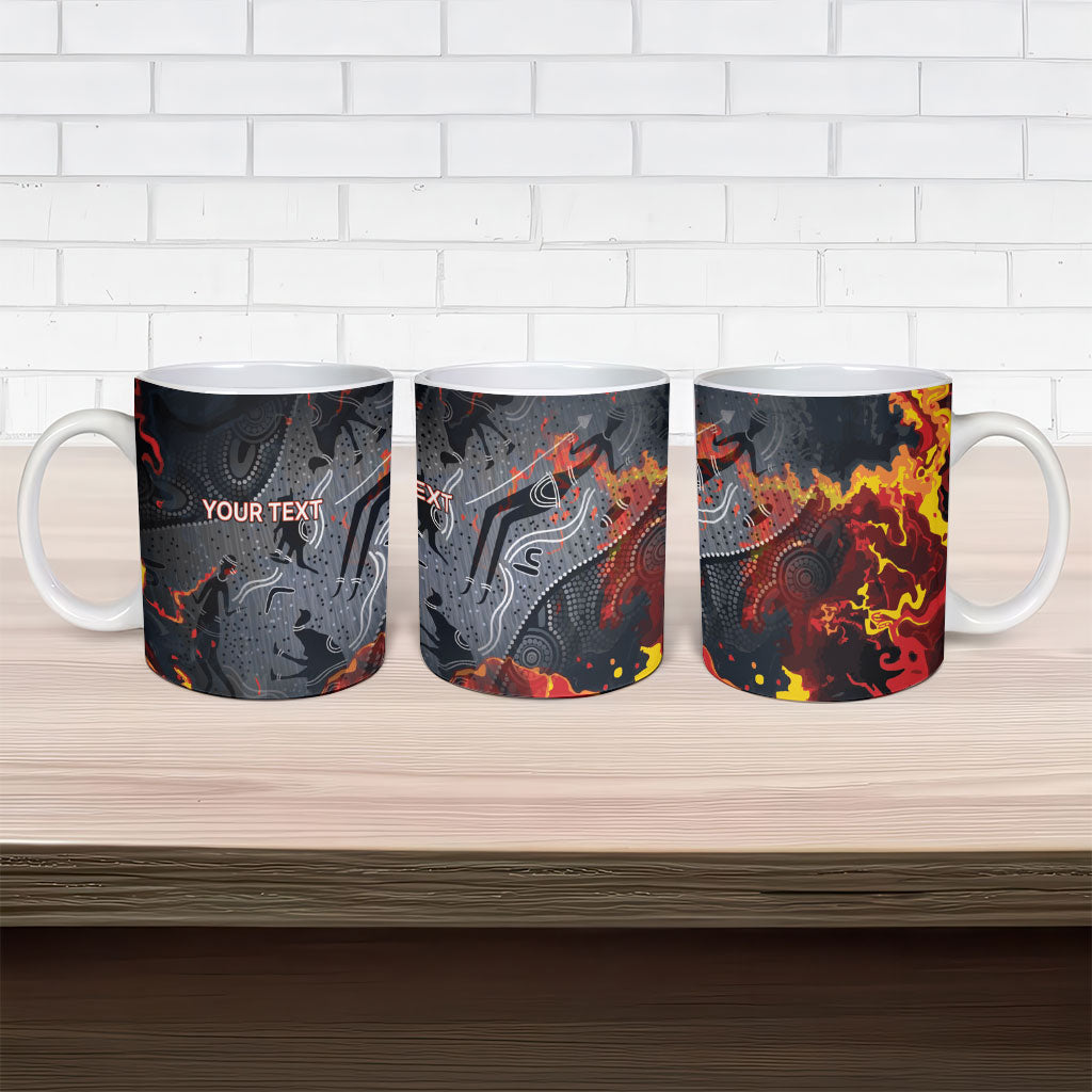 Australia Bushfire Aboriginal Personalised Ceramic Mug Fire Dreaming Healing Country