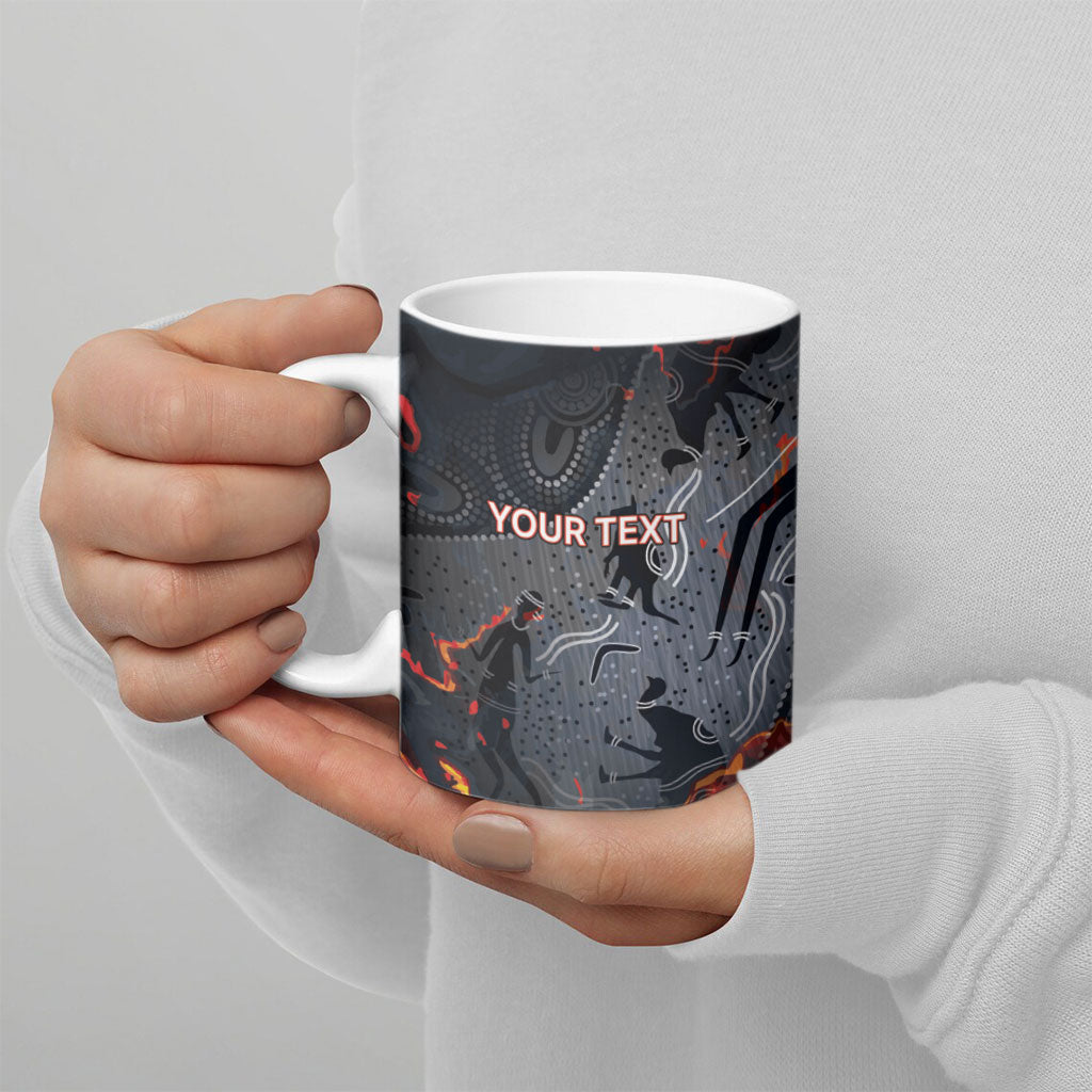 Australia Bushfire Aboriginal Personalised Ceramic Mug Fire Dreaming Healing Country