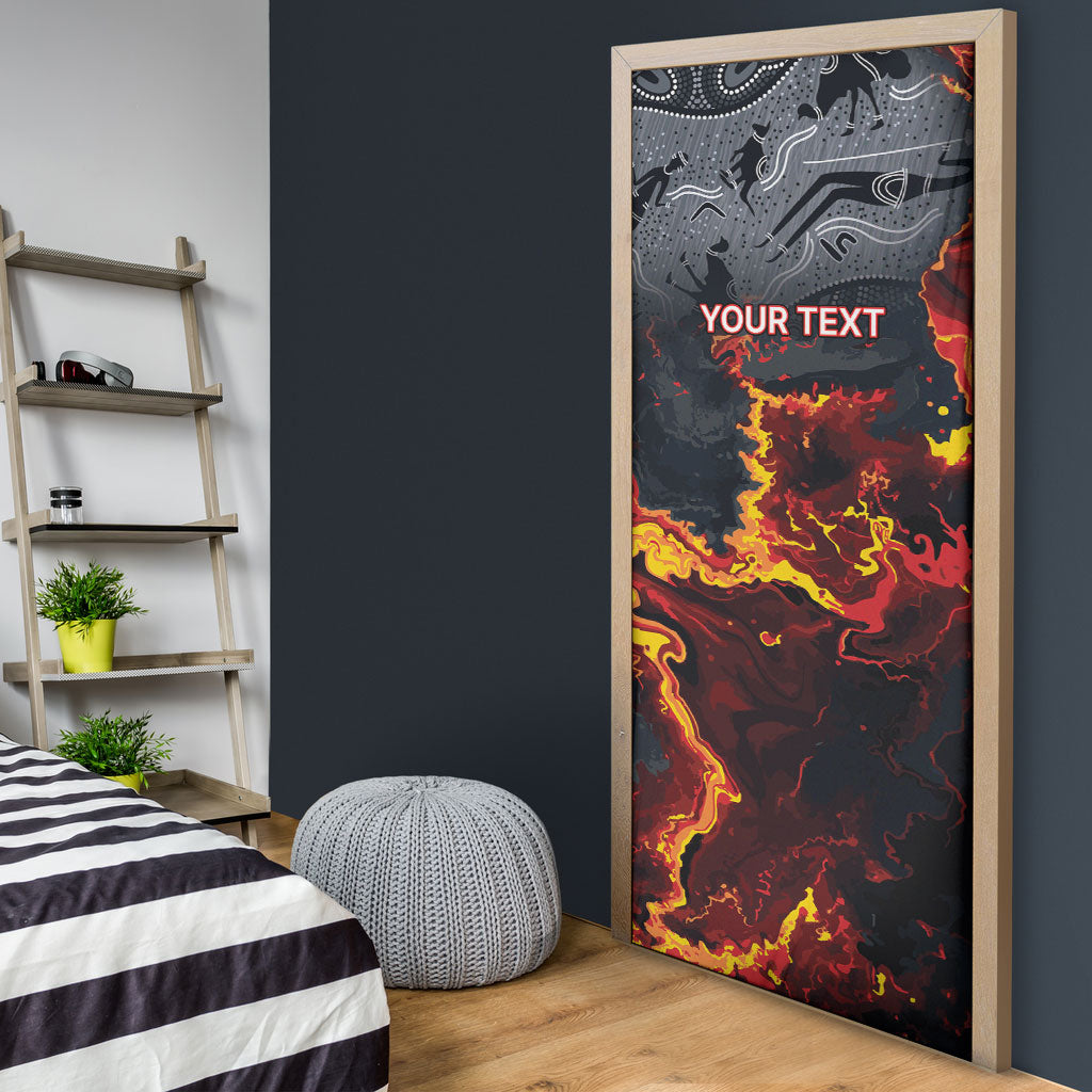 Australia Bushfire Aboriginal Personalised Door Cover Fire Dreaming Healing Country