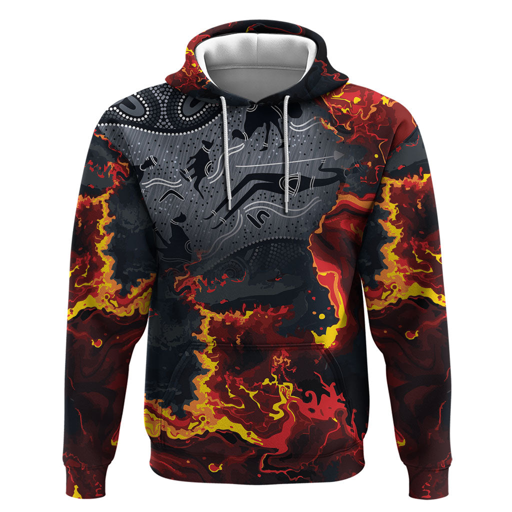 Australia Bushfire Aboriginal Personalised Hoodie Fire Dreaming Healing Country