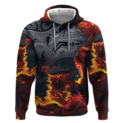 Australia Bushfire Aboriginal Personalised Hoodie Fire Dreaming Healing Country