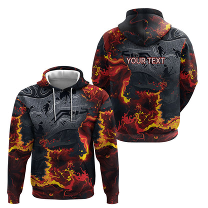 Australia Bushfire Aboriginal Personalised Hoodie Fire Dreaming Healing Country