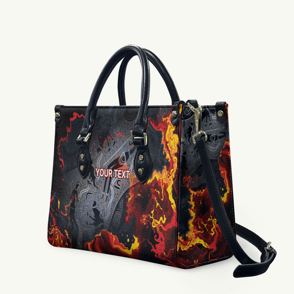 Australia Bushfire Aboriginal Personalised Leather Bag Fire Dreaming Healing Country