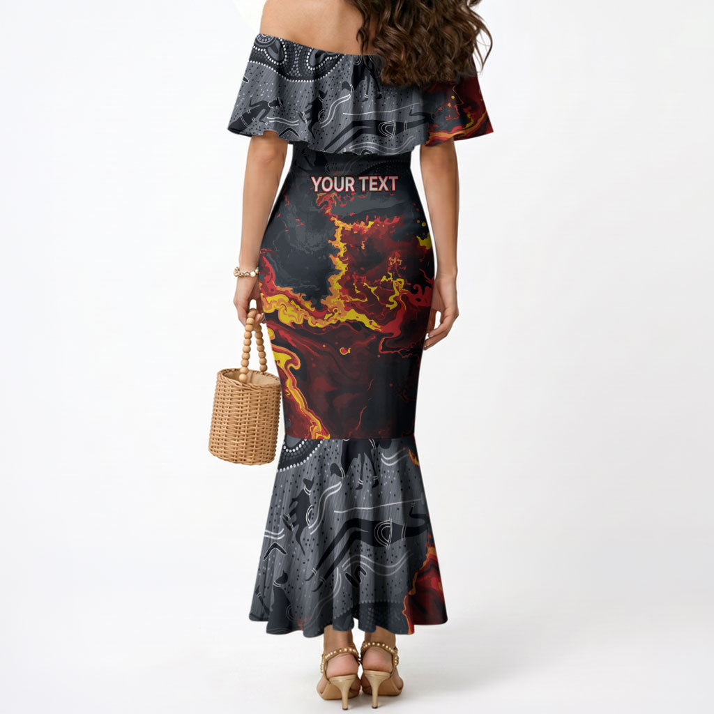 Australia Bushfire Aboriginal Personalised Mermaid Dress Fire Dreaming Healing Country