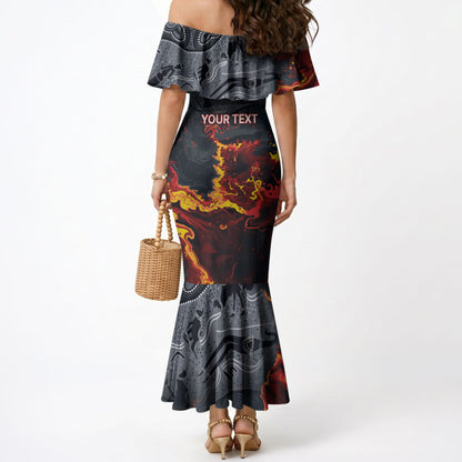 Australia Bushfire Aboriginal Personalised Mermaid Dress Fire Dreaming Healing Country