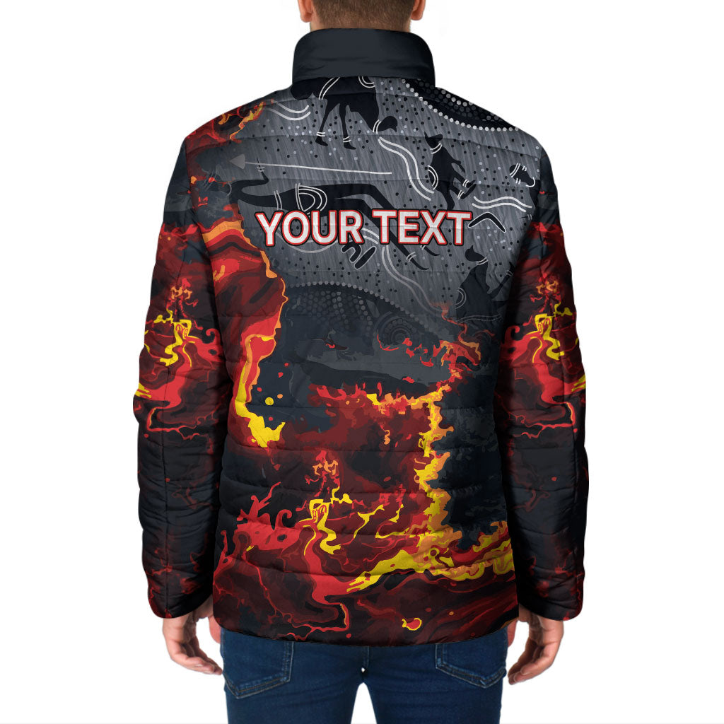 Australia Bushfire Aboriginal Personalised Padded Jacket Fire Dreaming Healing Country