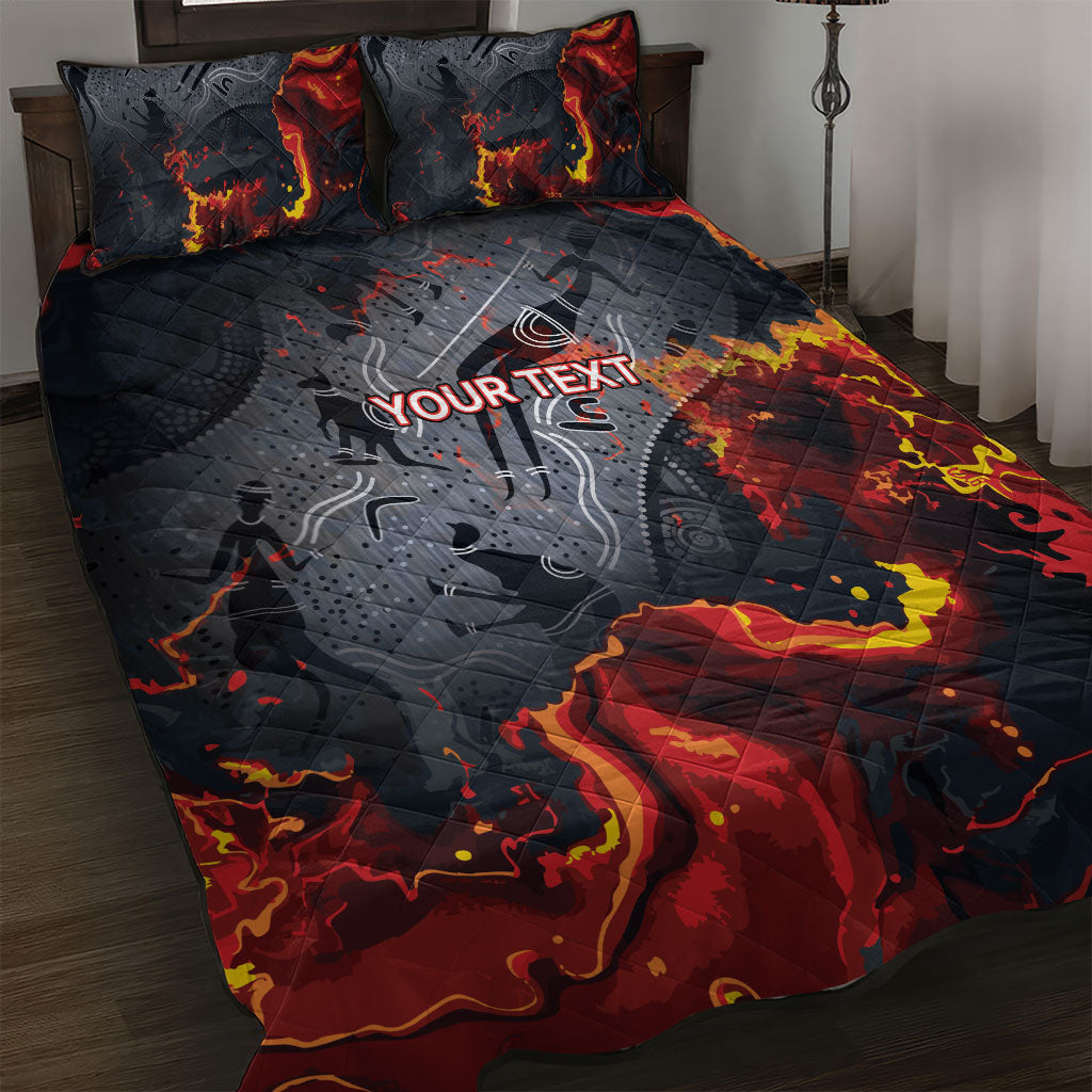 Australia Bushfire Aboriginal Personalised Quilt Bed Set Fire Dreaming Healing Country