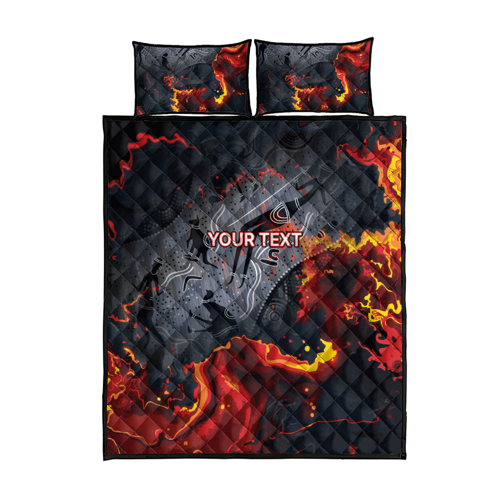 Australia Bushfire Aboriginal Personalised Quilt Bed Set Fire Dreaming Healing Country
