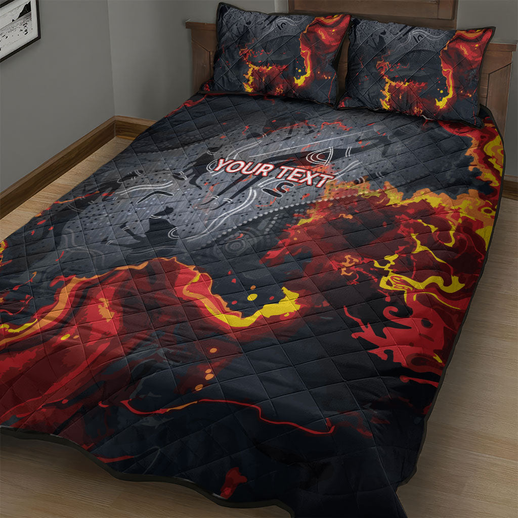 Australia Bushfire Aboriginal Personalised Quilt Bed Set Fire Dreaming Healing Country