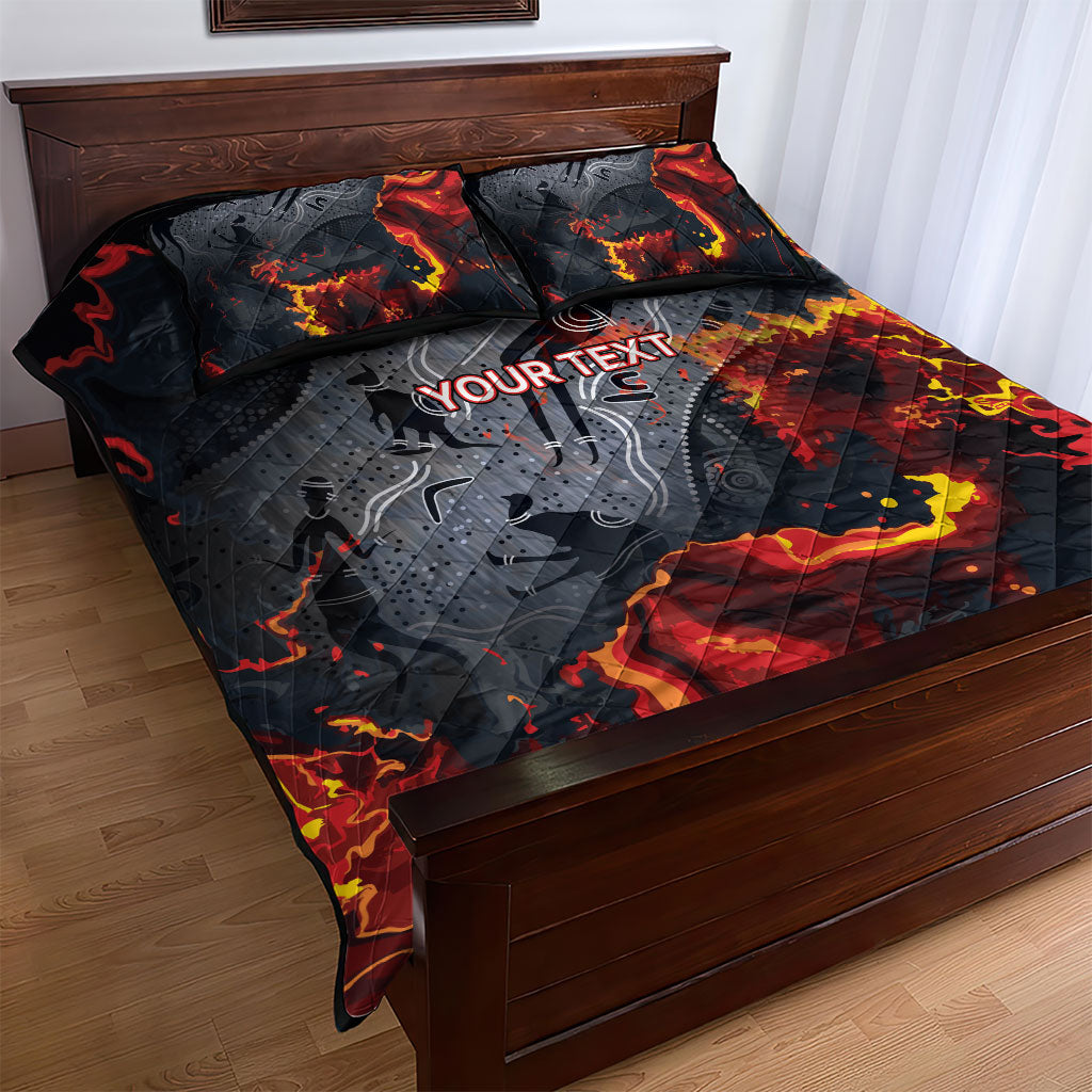 Australia Bushfire Aboriginal Personalised Quilt Bed Set Fire Dreaming Healing Country
