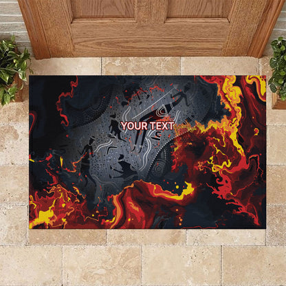 Australia Bushfire Aboriginal Personalised Rubber Doormat Fire Dreaming Healing Country
