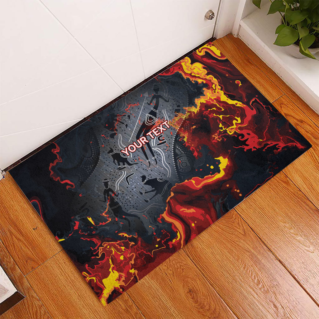 Australia Bushfire Aboriginal Personalised Rubber Doormat Fire Dreaming Healing Country