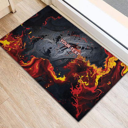 Australia Bushfire Aboriginal Personalised Rubber Doormat Fire Dreaming Healing Country