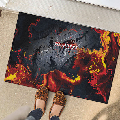 Australia Bushfire Aboriginal Personalised Rubber Doormat Fire Dreaming Healing Country
