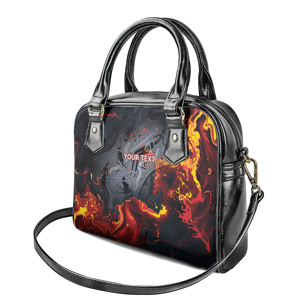 Australia Bushfire Aboriginal Personalised Shoulder Handbag Fire Dreaming Healing Country