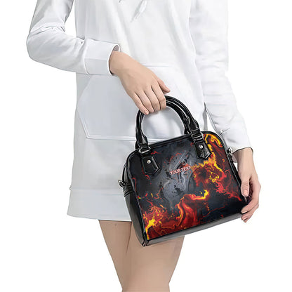 Australia Bushfire Aboriginal Personalised Shoulder Handbag Fire Dreaming Healing Country