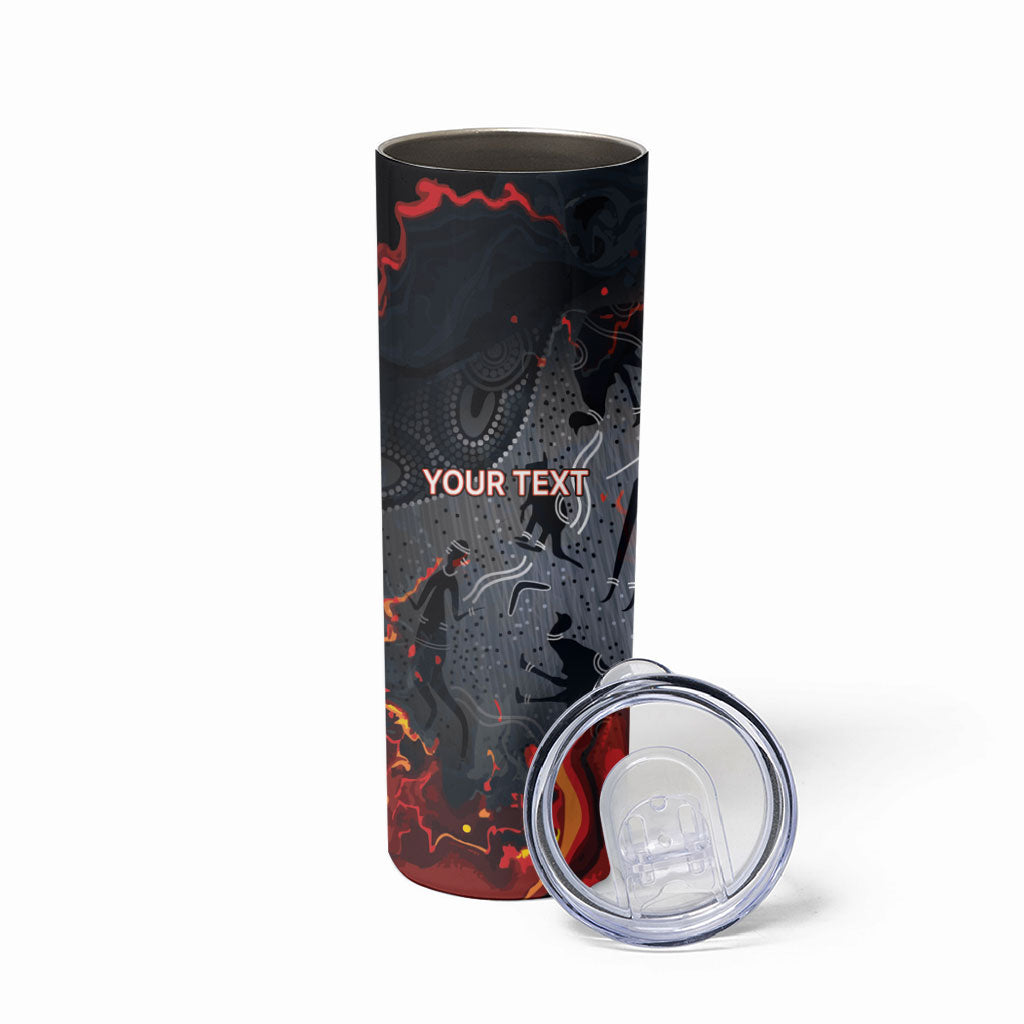 Australia Bushfire Aboriginal Personalised Skinny Tumbler Fire Dreaming Healing Country