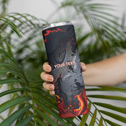 Australia Bushfire Aboriginal Personalised Skinny Tumbler Fire Dreaming Healing Country