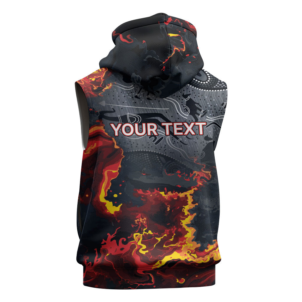 Australia Bushfire Aboriginal Personalised Sleeveless Hoodie Fire Dreaming Healing Country