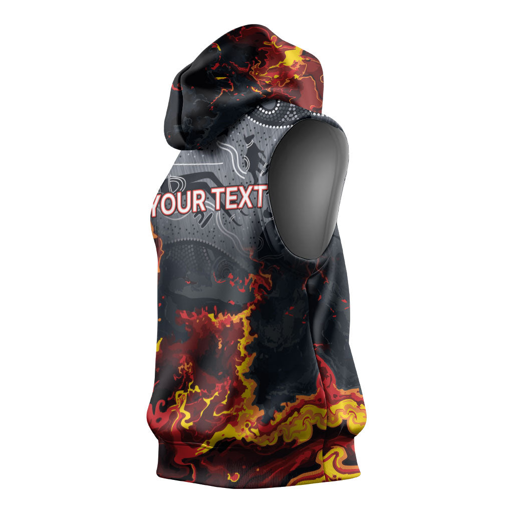 Australia Bushfire Aboriginal Personalised Sleeveless Hoodie Fire Dreaming Healing Country