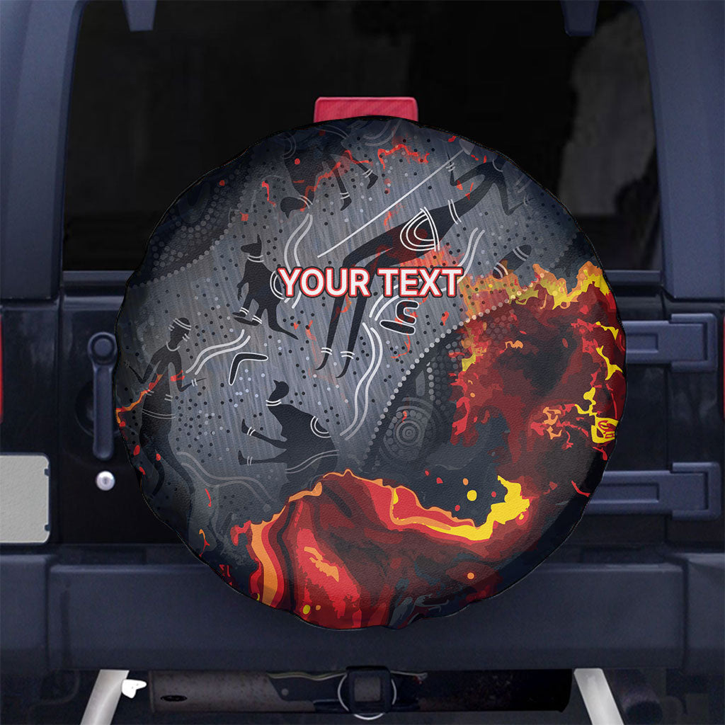Australia Bushfire Aboriginal Personalised Spare Tire Cover Fire Dreaming Healing Country