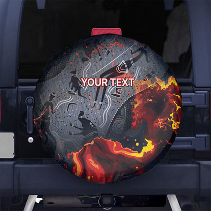 Australia Bushfire Aboriginal Personalised Spare Tire Cover Fire Dreaming Healing Country