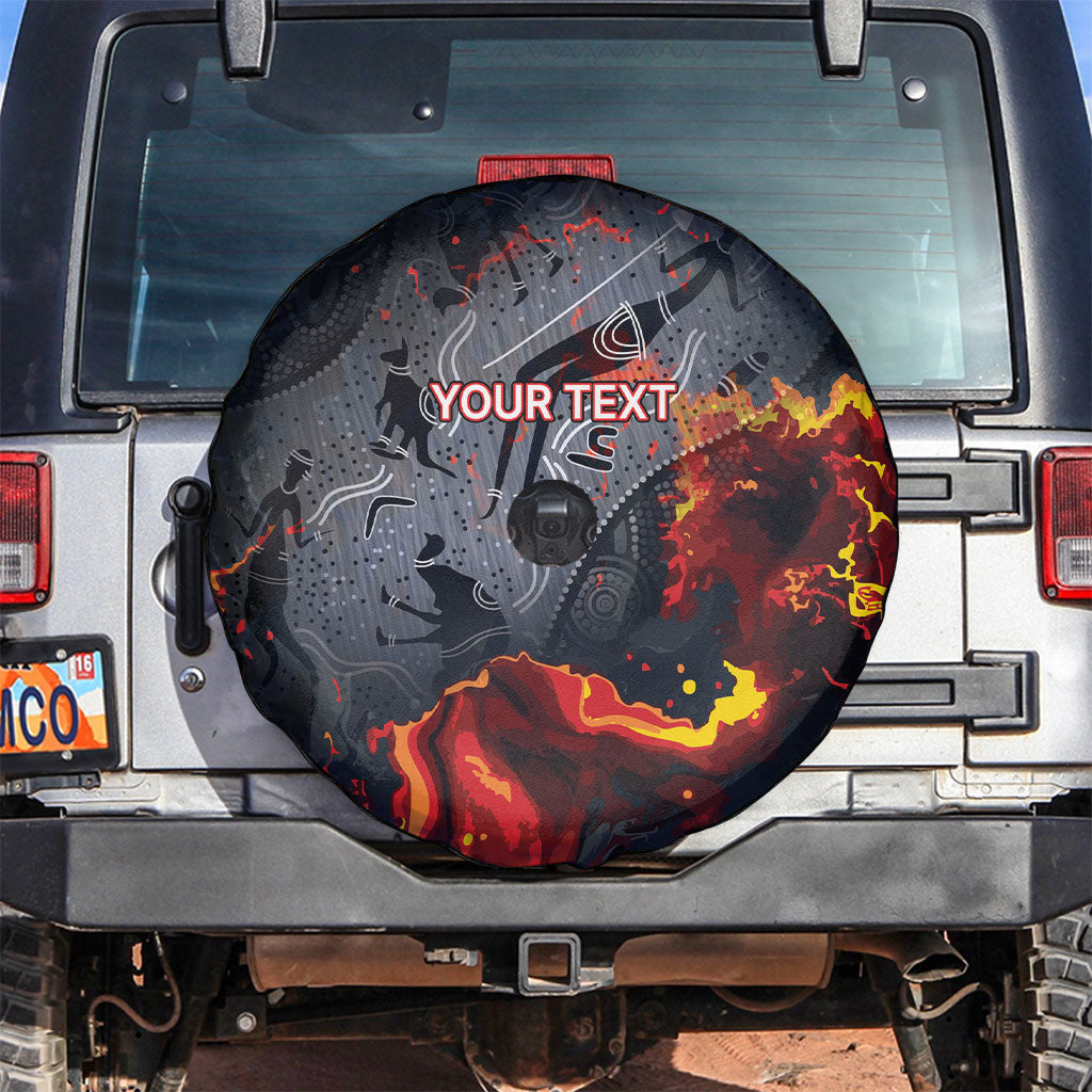 Australia Bushfire Aboriginal Personalised Spare Tire Cover Fire Dreaming Healing Country