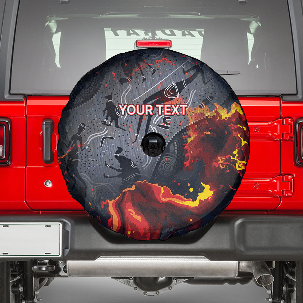 Australia Bushfire Aboriginal Personalised Spare Tire Cover Fire Dreaming Healing Country