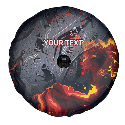 Australia Bushfire Aboriginal Personalised Spare Tire Cover Fire Dreaming Healing Country