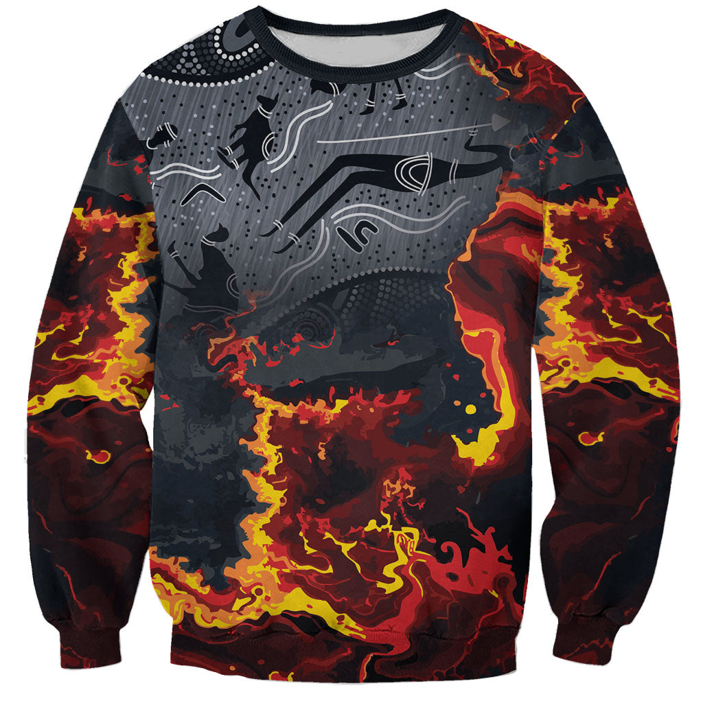 Australia Bushfire Aboriginal Personalised Sweatshirt Fire Dreaming Healing Country