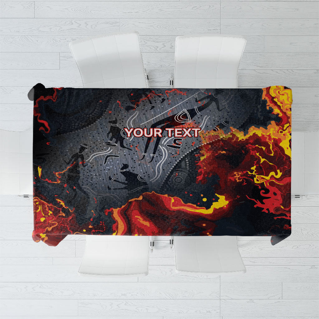 Australia Bushfire Aboriginal Personalised Tablecloth Fire Dreaming Healing Country