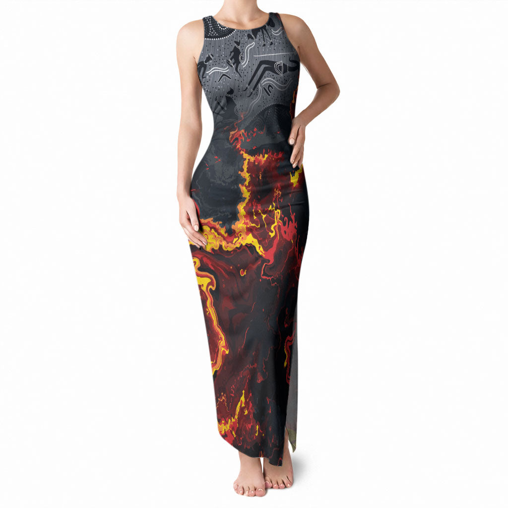 Australia Bushfire Aboriginal Personalised Tank Maxi Dress Fire Dreaming Healing Country