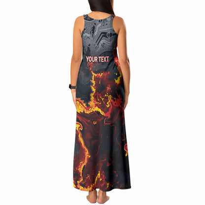 Australia Bushfire Aboriginal Personalised Tank Maxi Dress Fire Dreaming Healing Country
