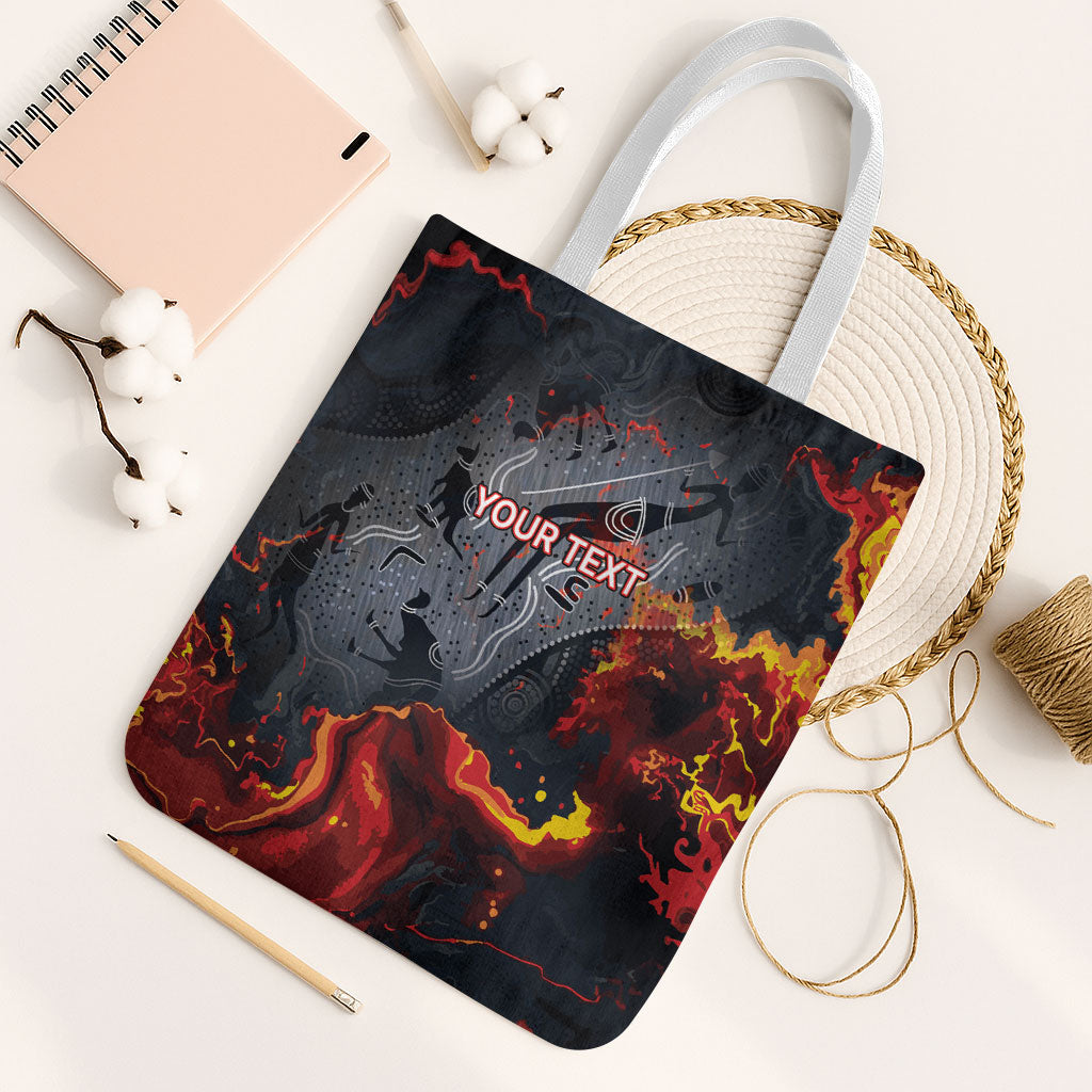 Australia Bushfire Aboriginal Personalised Tote Bag Fire Dreaming Healing Country