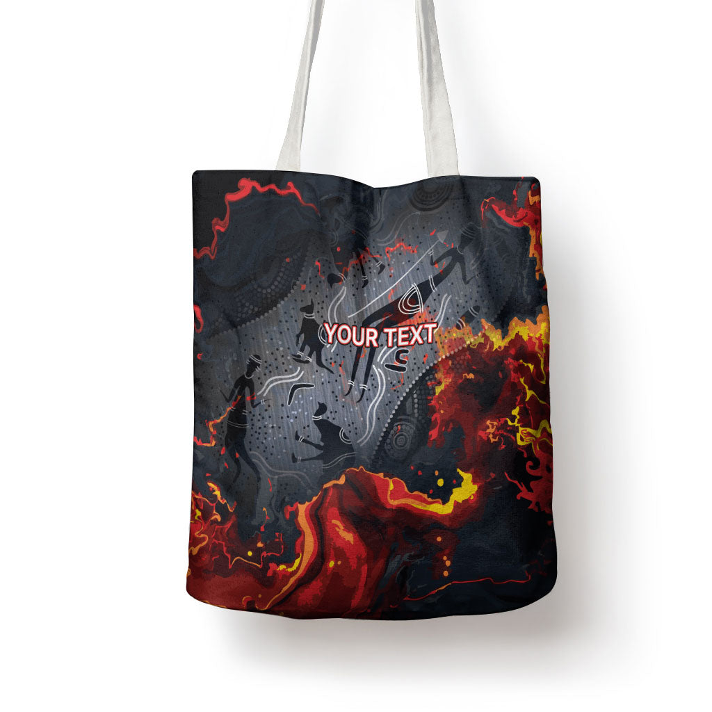 Australia Bushfire Aboriginal Personalised Tote Bag Fire Dreaming Healing Country