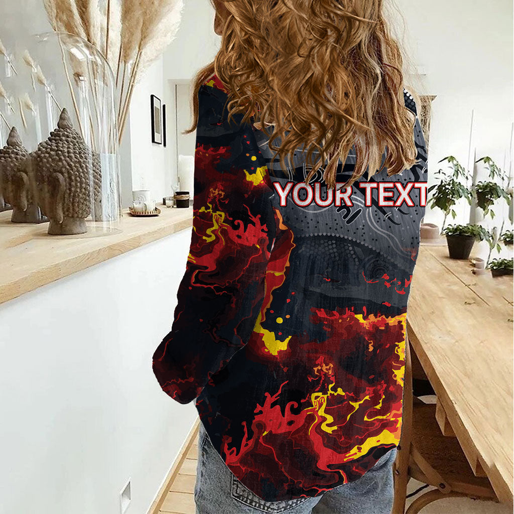 Australia Bushfire Aboriginal Personalised Women Casual Shirt Fire Dreaming Healing Country