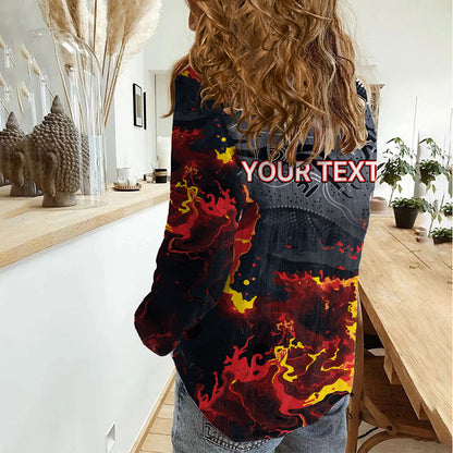 Australia Bushfire Aboriginal Personalised Women Casual Shirt Fire Dreaming Healing Country