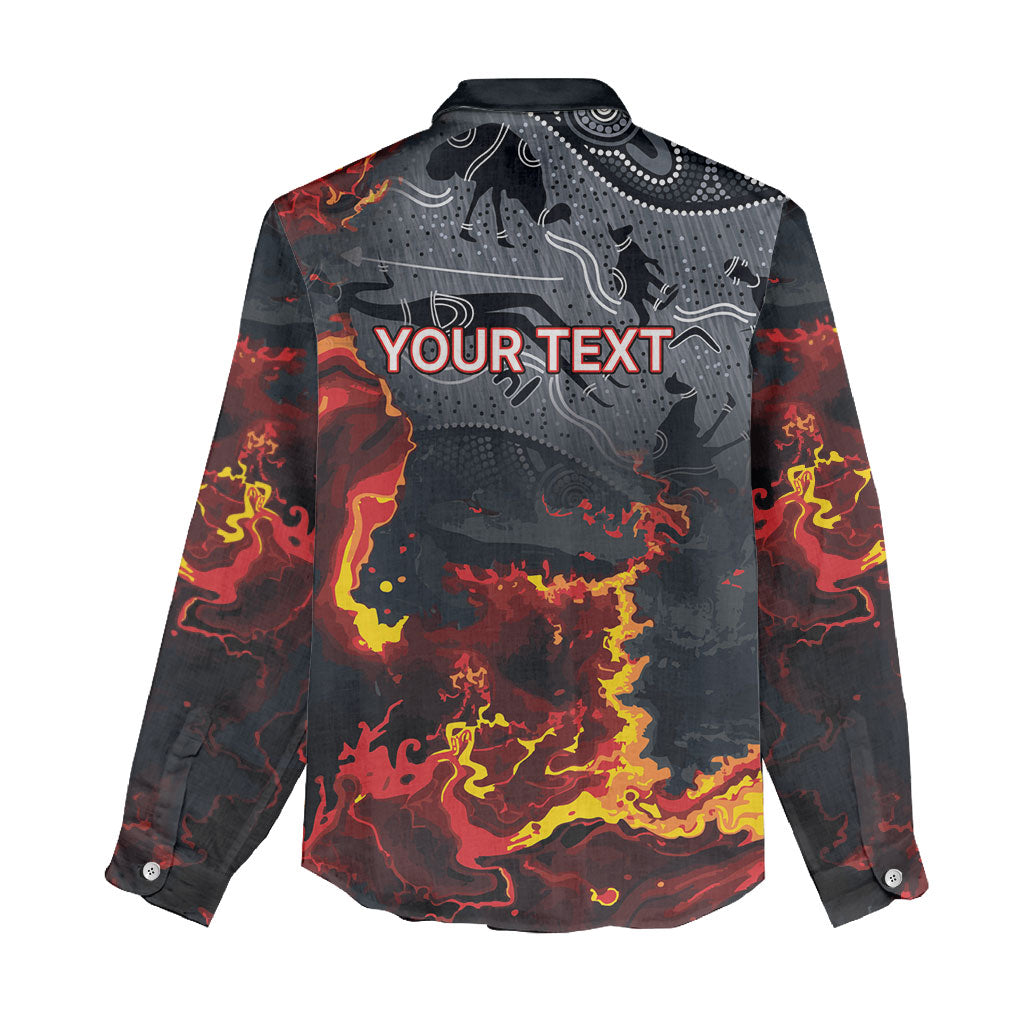 Australia Bushfire Aboriginal Personalised Women Casual Shirt Fire Dreaming Healing Country