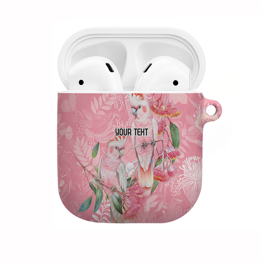 Personalised Galah Cockatoo Eucalyptus Flowers AirPods Case Australian Breast Cancer Support Spirit