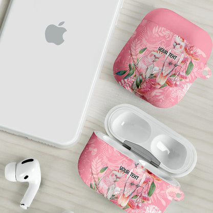 Personalised Galah Cockatoo Eucalyptus Flowers AirPods Case Australian Breast Cancer Support Spirit