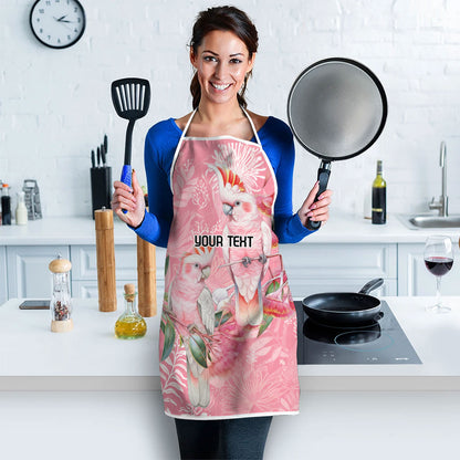 Personalised Galah Cockatoo Eucalyptus Flowers Apron Australian Breast Cancer Support Spirit