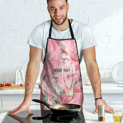 Personalised Galah Cockatoo Eucalyptus Flowers Apron Australian Breast Cancer Support Spirit