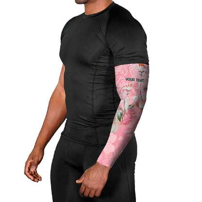 Personalised Galah Cockatoo Eucalyptus Flowers Arm Sleeves Australian Breast Cancer Support Spirit
